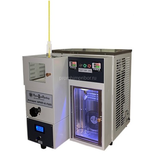 Полуавтоматический аппарат АРНП-К-ПХП для определения фракционного состава с термостатированием приемника (ГОСТ 2177-99, ГОСТ 57036-2016, ГОСТ ISO 3405-2013, ASTM D86 )