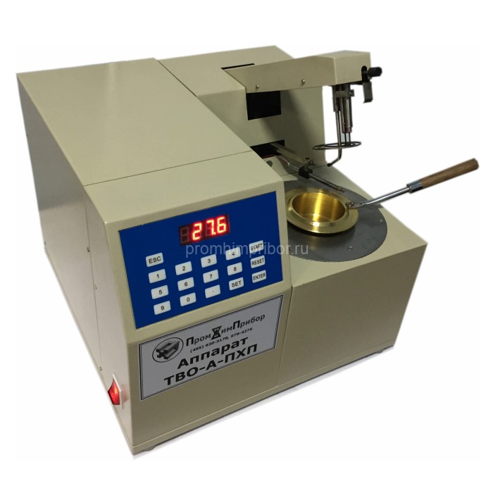 Автоматический аппарат ТВЗ-А-ПХП для определения температуры вспышки нефтепродуктов в закрытом тигле